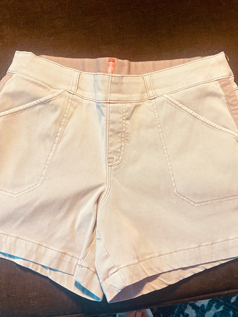 SPANX Cream High-Waist Pull-On Women's Shorts